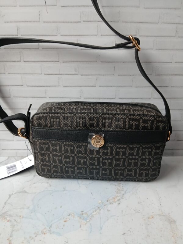 bandolero tommy hilfiguer negro con gris