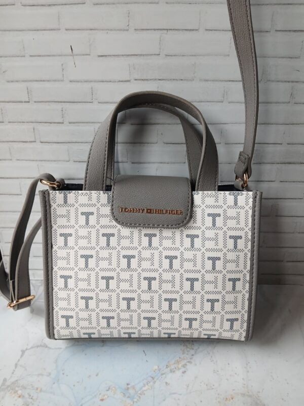 bandolero blanco con gris tommy hilfiguer