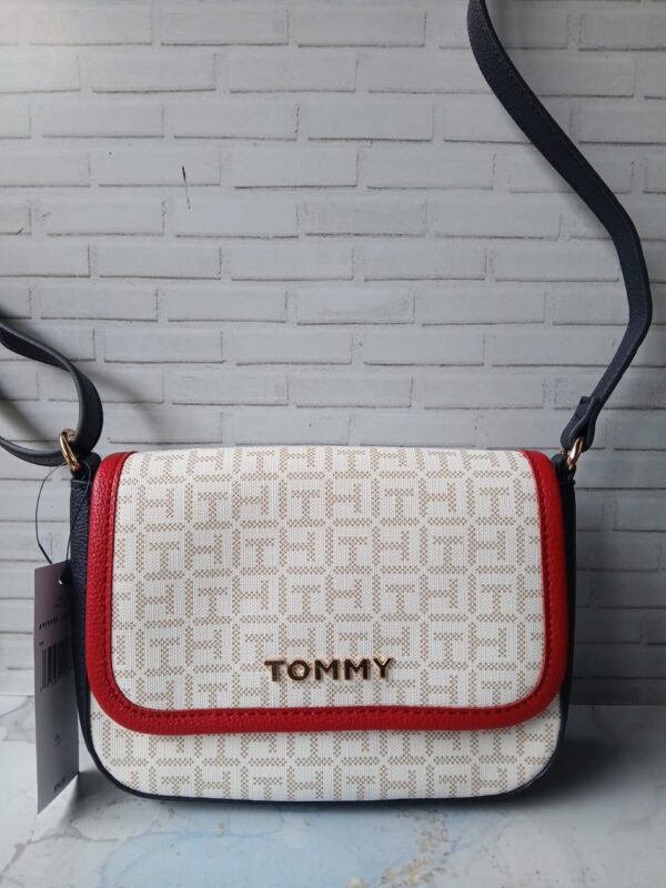 bandolero blanco y rojo tommy hilfiguer