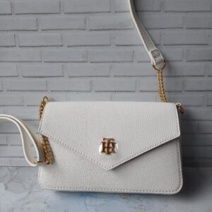 bandolero blanco con dorado tommy hilfiguer