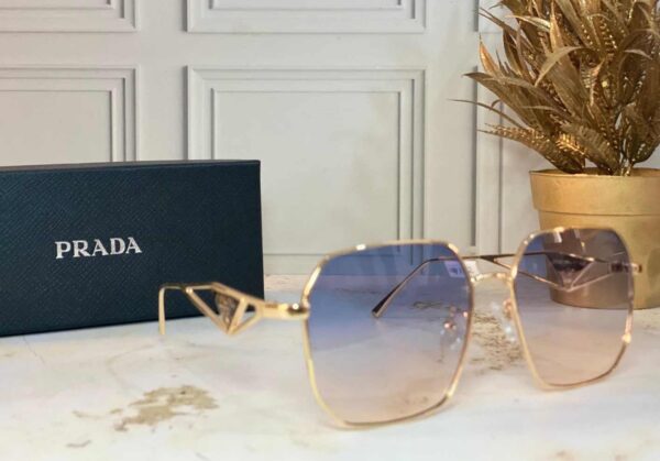 Lentes Prada Dorado con Azul
