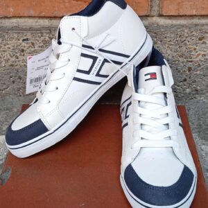 Zapatos Botiones Tommy Blancos con Azul