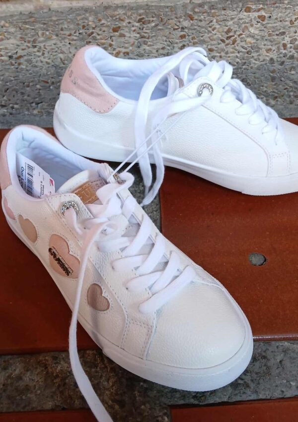 Zapatos Guess Blancos con Rosa