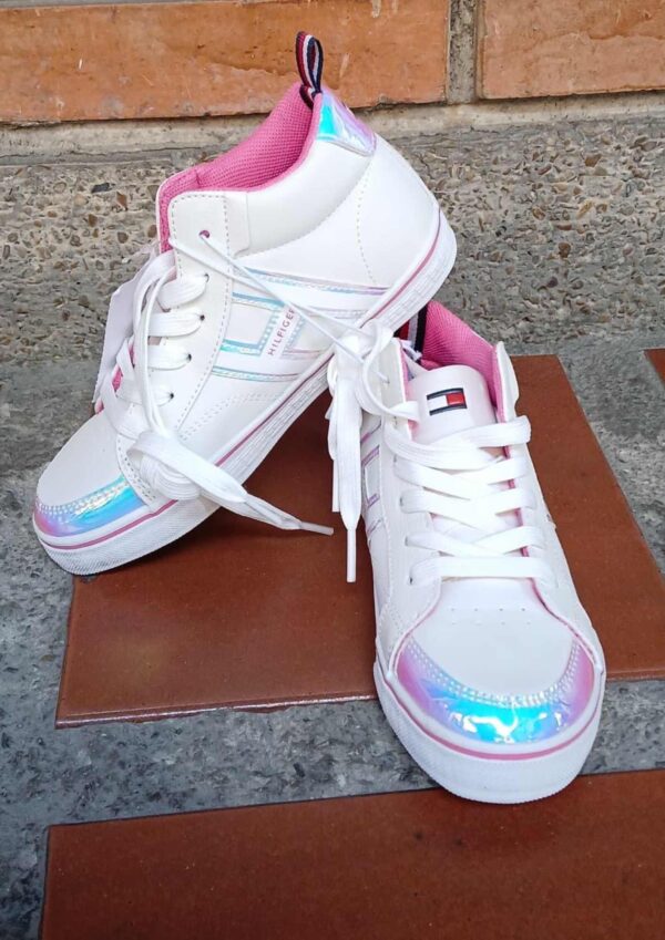Zapatos Tommy Blanco con Rosa