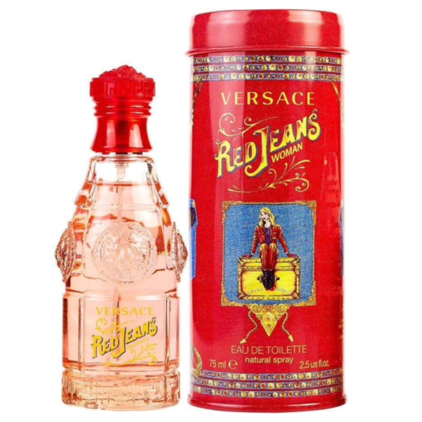 Red jeans versace woman