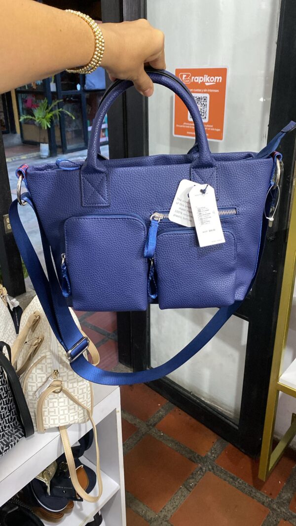 cartera nautica mediana azul rey