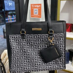 cartera tommy hilfiguer negra grande