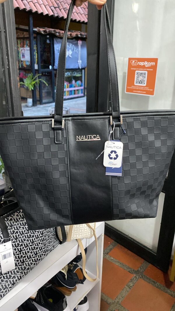 cartera nautica negra grande